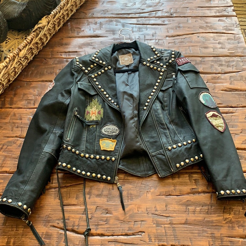 COPY - DD Ranch S Indian black leather GORGEOUS jacket